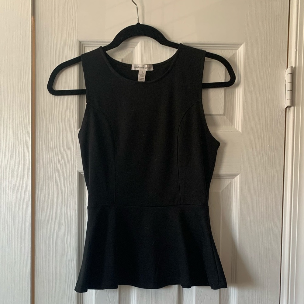 Black Peplum Top